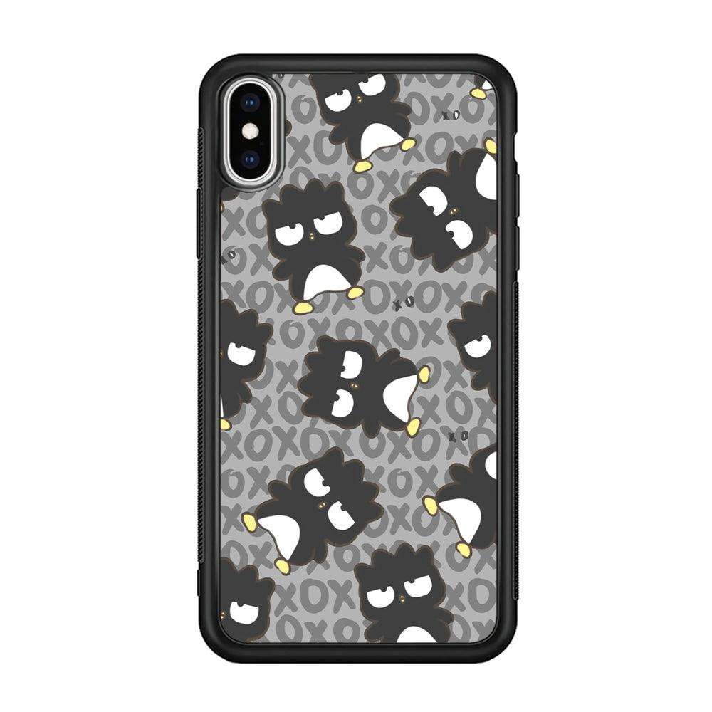 Bad Badtz-Maru Bad Face Patern iPhone X Case-Rubber Black (2D Case)-Oxvistore