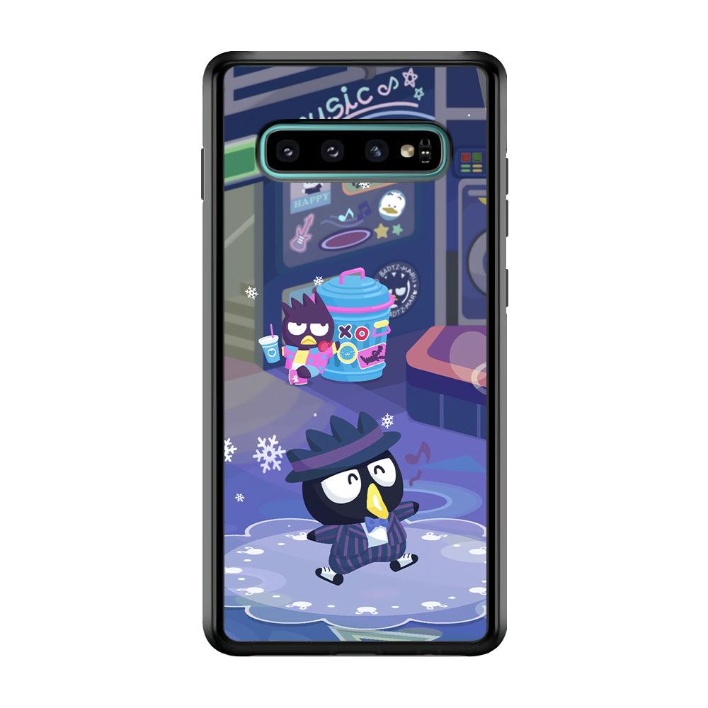 Bad Badtz-Maru Dancing Man Samsung Galaxy S10 Case-Rubber Black (2D Case)-Oxvistore