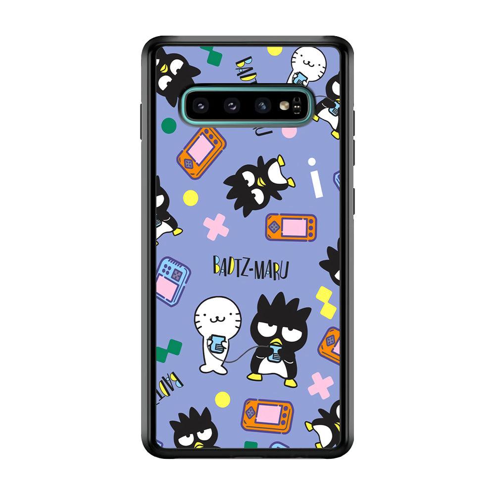 Bad Badtz-Maru Gaming Exhibition Samsung Galaxy S10 Case-Rubber Black (2D Case)-Oxvistore