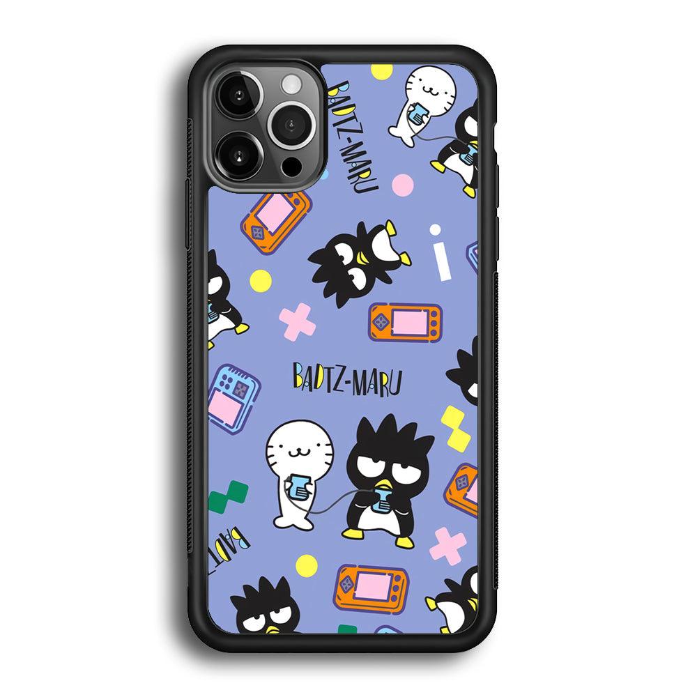 Bad Badtz-Maru Gaming Exhibition iPhone 12 Pro Case-Rubber Black (2D Case)-Oxvistore