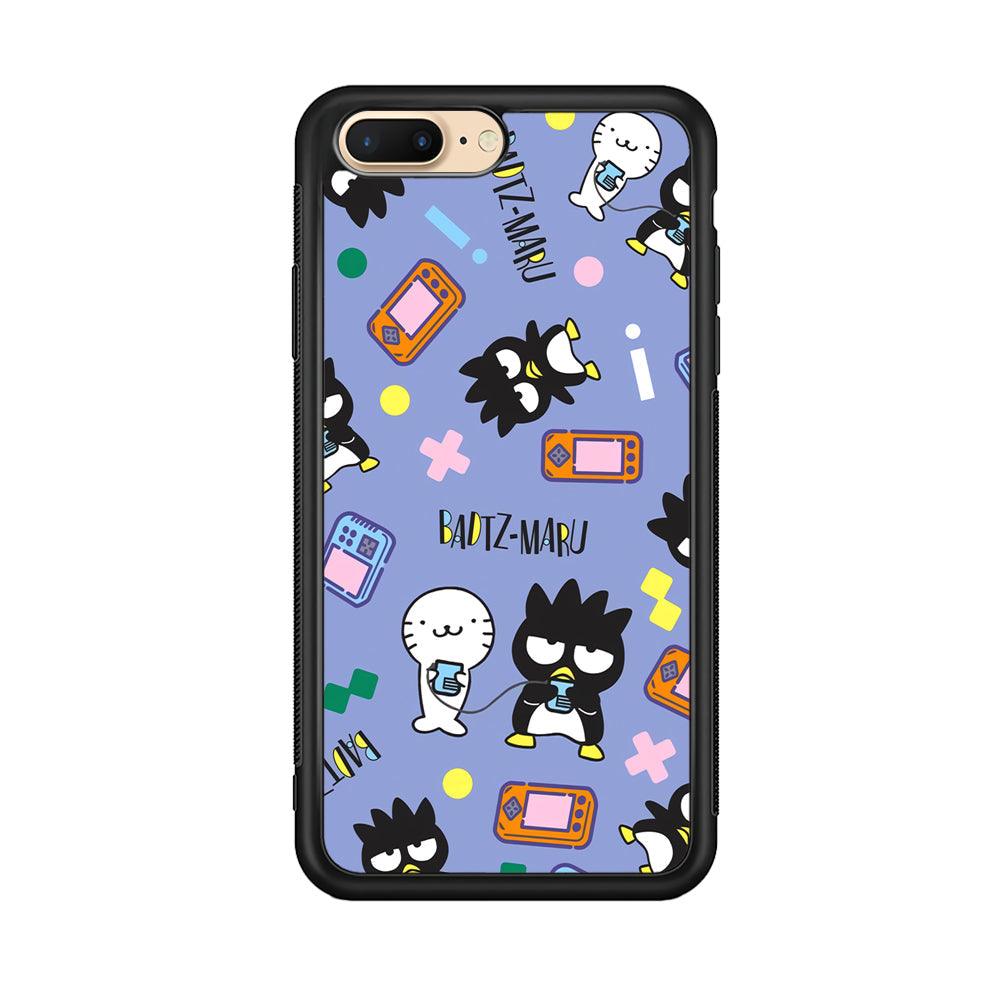 Bad Badtz-Maru Gaming Exhibition iPhone 7 Plus Case-Rubber Black (2D Case)-Oxvistore