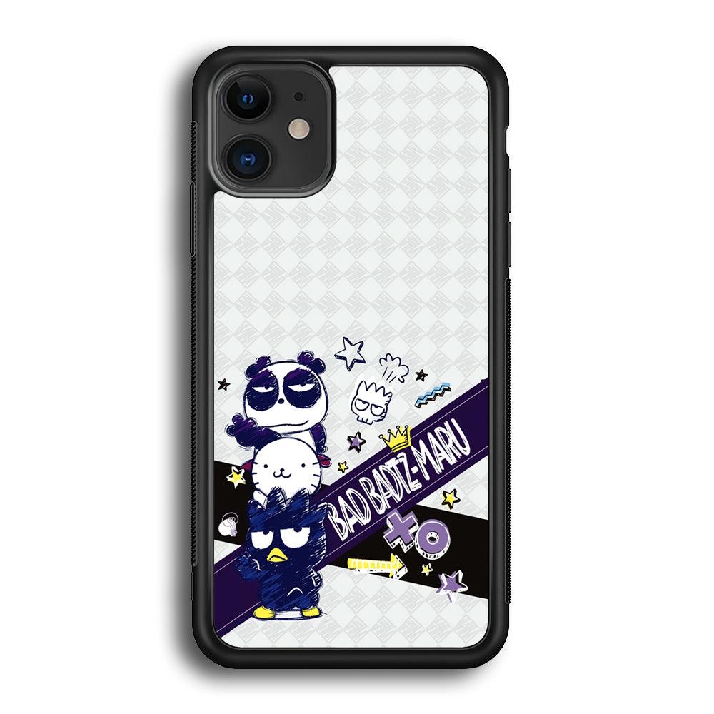 Bad Badtz-Maru Poster Sketch iPhone 11 Case-Rubber Black (2D Case)-Oxvistore