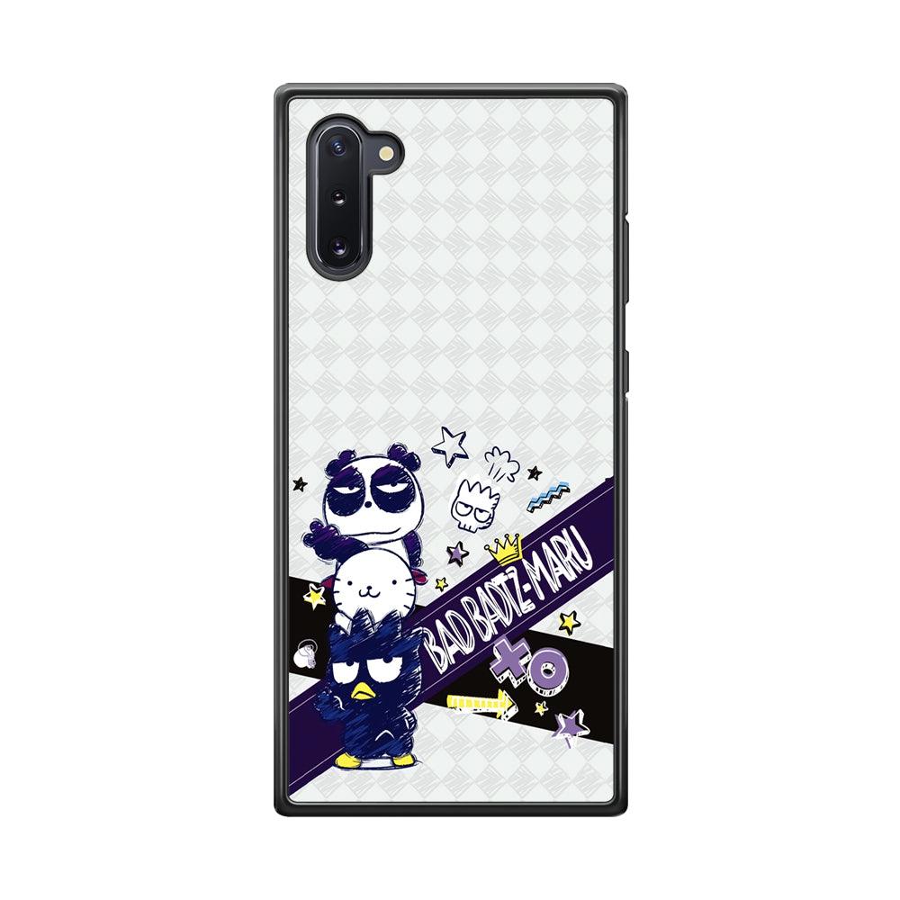 Bad Badtz-Maru Poster Sketch Samsung Galaxy Note 10 Case-Rubber Black (2D Case)-Oxvistore