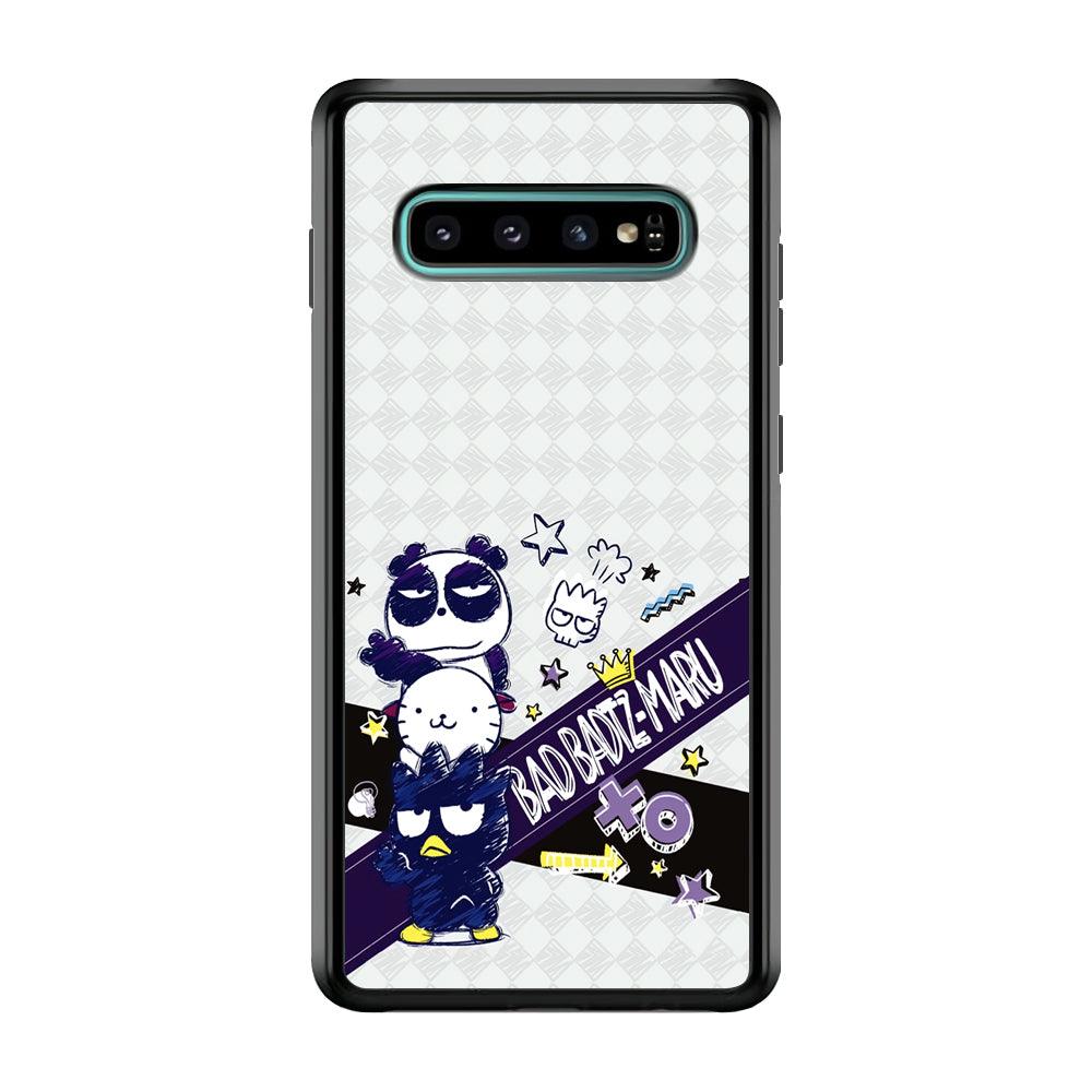 Bad Badtz-Maru Poster Sketch Samsung Galaxy S10 Plus Case-Rubber Black (2D Case)-Oxvistore