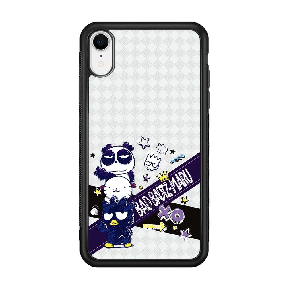 Bad Badtz-Maru Poster Sketch iPhone XR Case-Rubber Black (2D Case)-Oxvistore