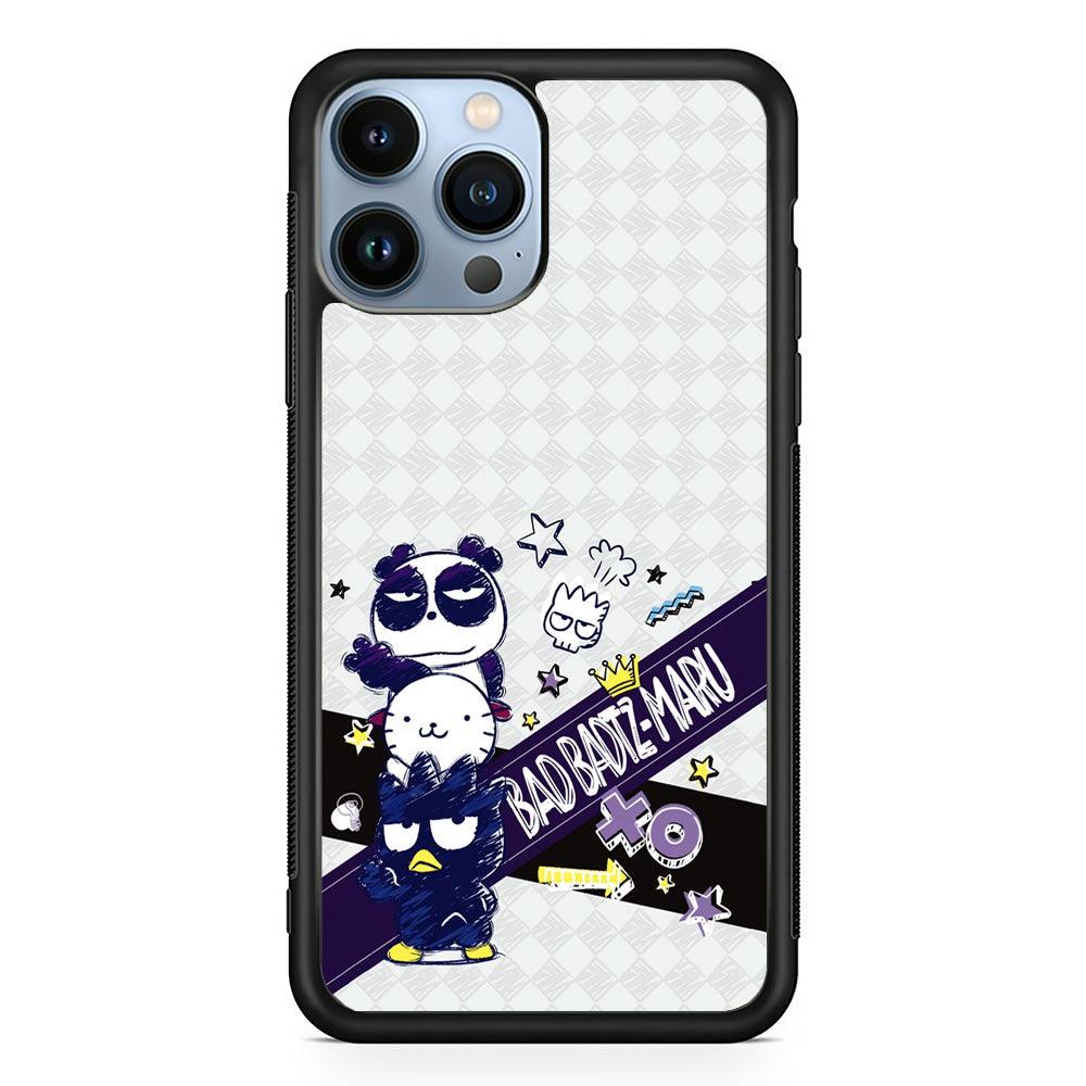 Bad Badtz-Maru Poster Sketch iPhone 15 Pro Max Case-Rubber Black (2D Case)-Oxvistore
