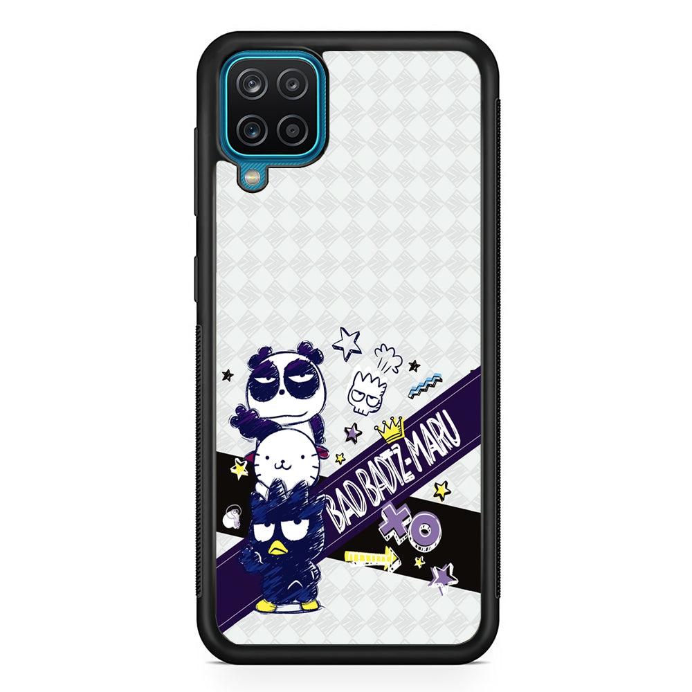 Bad Badtz-Maru Poster Sketch Samsung Galaxy A12 Case-Rubber Black (2D Case)-Oxvistore