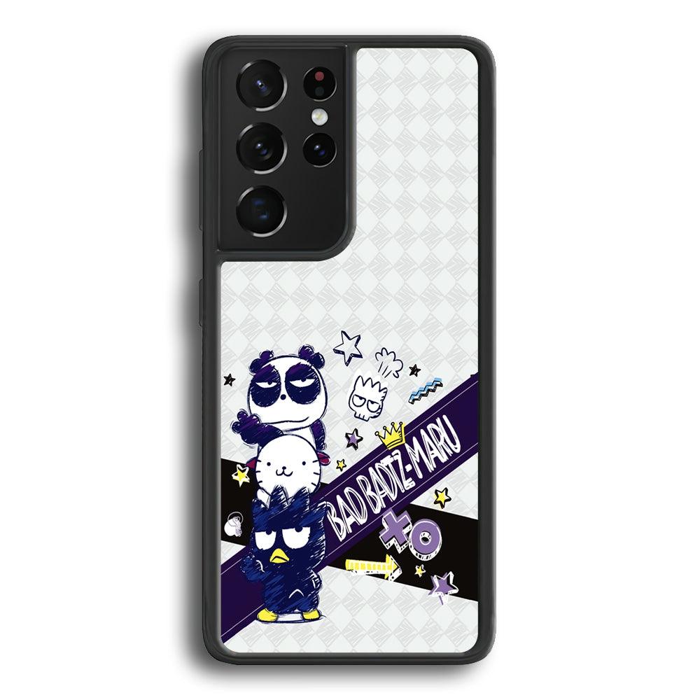 Bad Badtz-Maru Poster Sketch Samsung Galaxy S24 Ultra Case-Rubber Black (2D Case)-Oxvistore