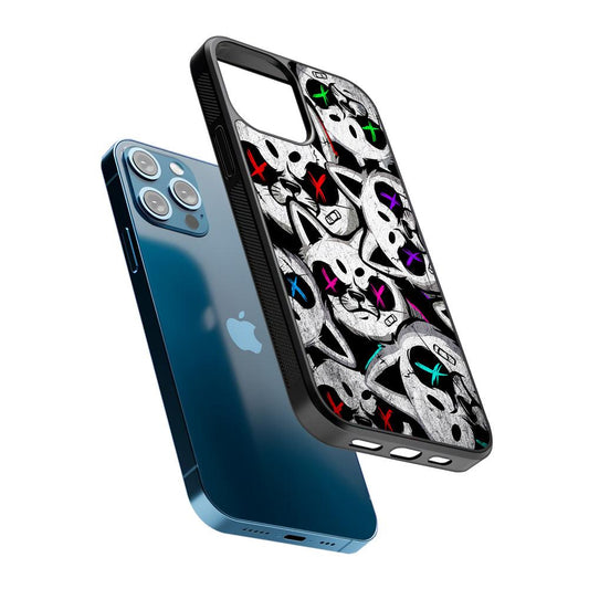 Bad Cat Heads 2D Rubber Phone Case-Oxvistore