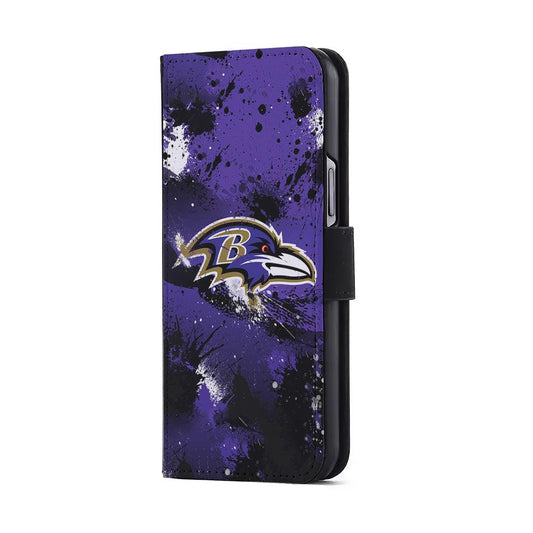 Baltimore Ravens Abstract Flip Wallet Phone Case-Oxvistore