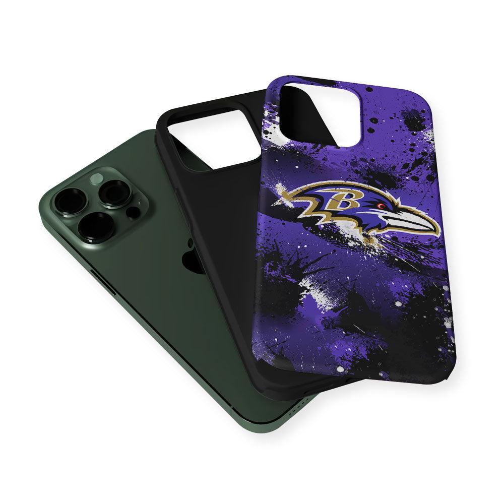 Baltimore Ravens Abstract 2 in 1 Tough Phone Case-Oxvistore