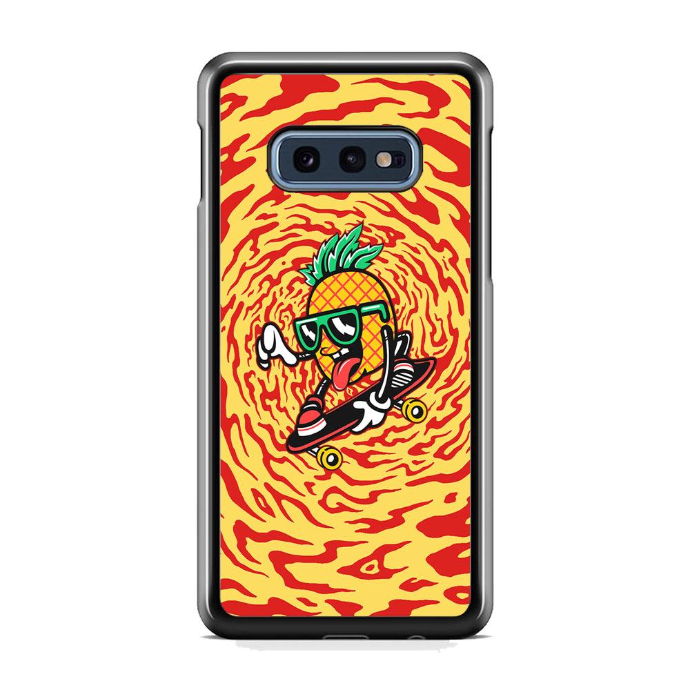 Banana Twisted Skate Samsung Galaxy S10E Case-Rubber Black (2D Case)-Oxvistore