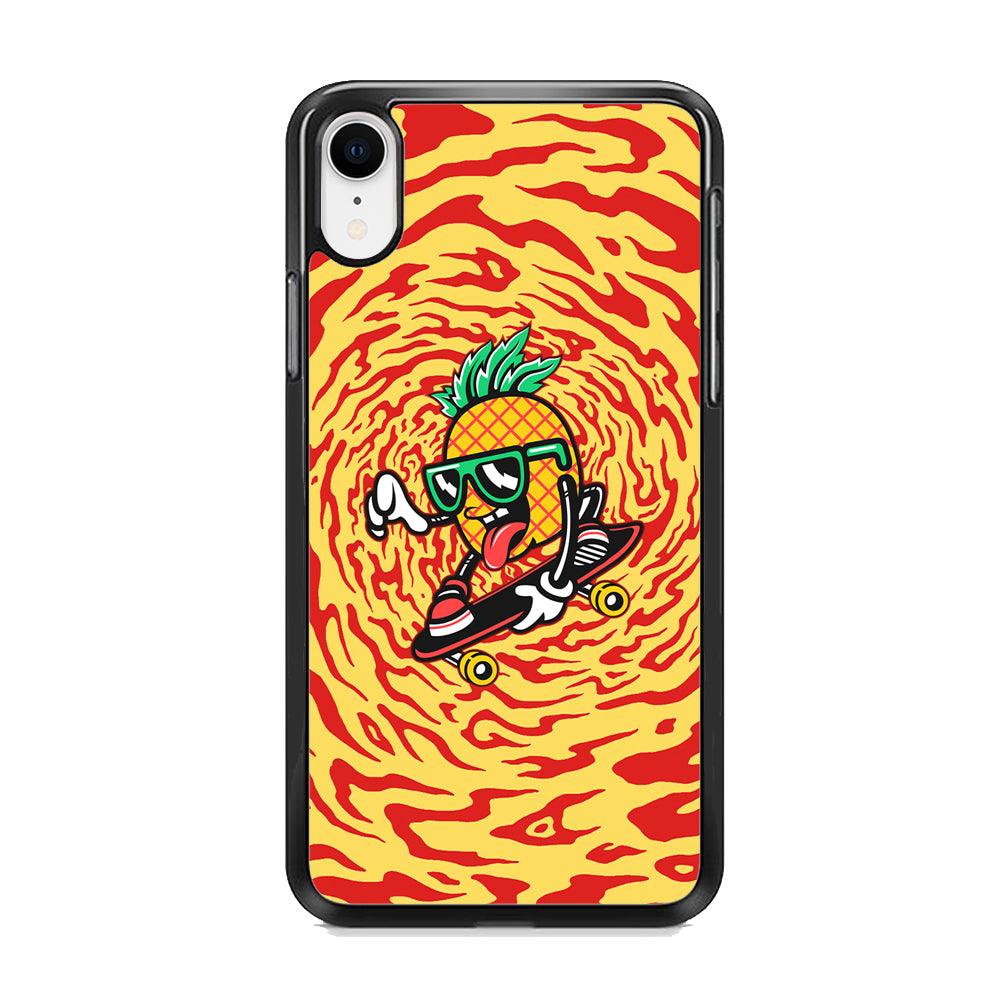 Banana Twisted Skate iPhone XR Case-Tempered Glass Case-Oxvistore