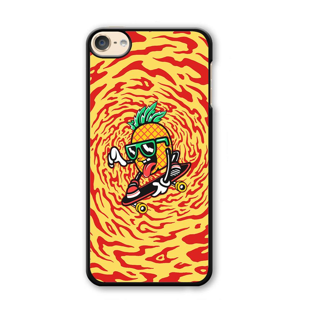 Banana Twisted Skate iPod Touch 6 Case-Plastic Black (2D Case)-Oxvistore