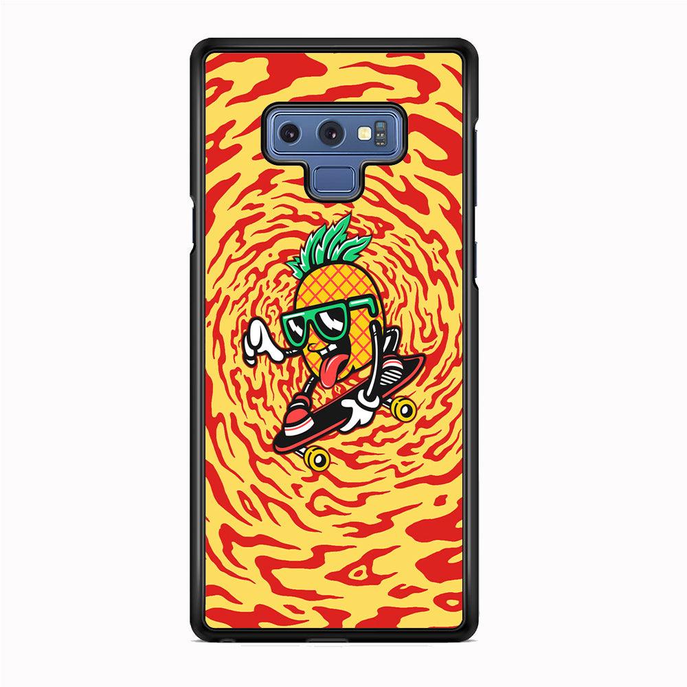 Banana Twisted Skate Samsung Galaxy Note 9 Case-Rubber Black (2D Case)-Oxvistore