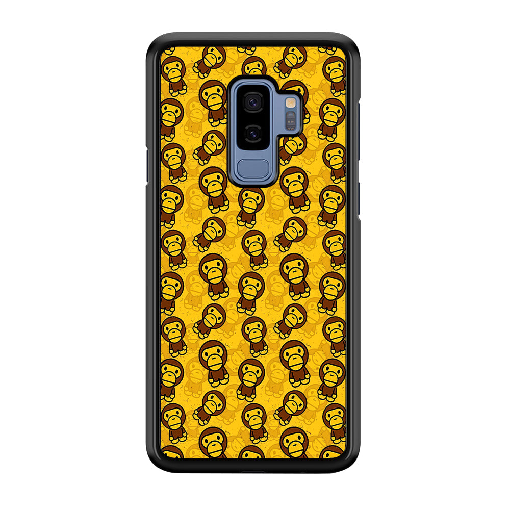 Bape Baby Milo Pattern Samsung Galaxy S9 Plus Case-Rubber Black (2D Case)-Oxvistore