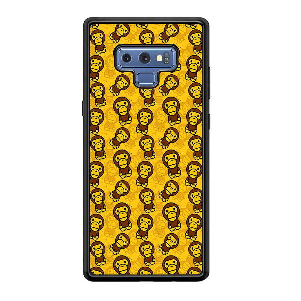 Bape Baby Milo Pattern Samsung Galaxy Note 9 Case-Rubber Black (2D Case)-Oxvistore