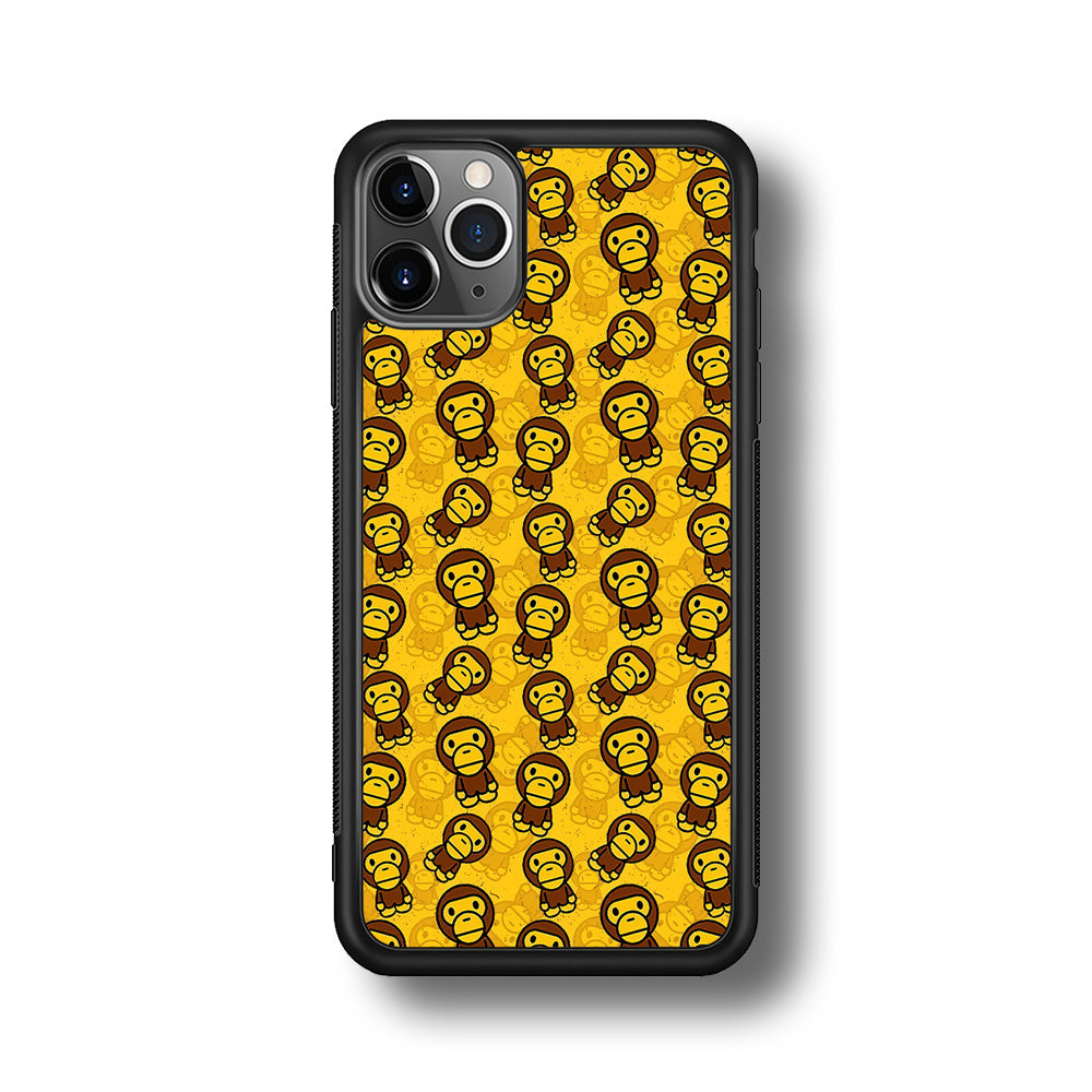Bape Baby Milo Pattern iPhone 11 Pro Case-Rubber Black (2D Case)-Oxvistore