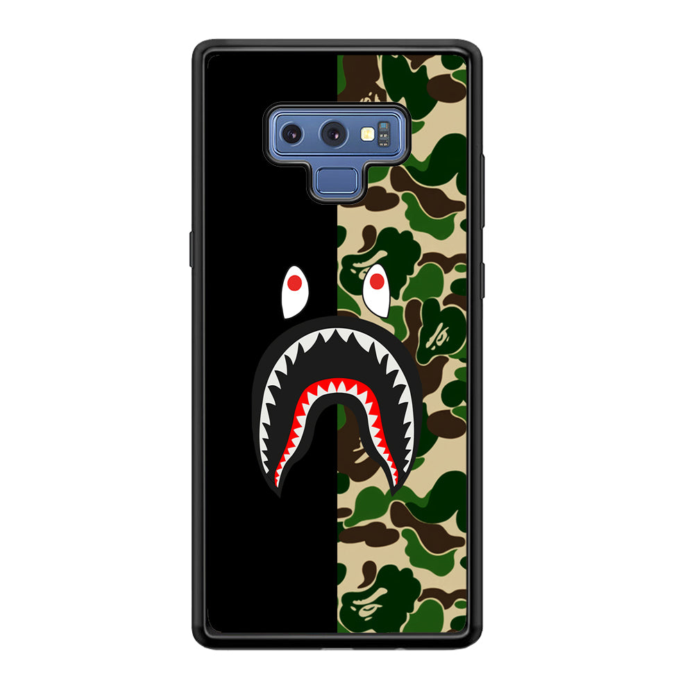 Bape Black Green Camo Samsung Galaxy Note 9 Case-Rubber Black (2D Case)-Oxvistore