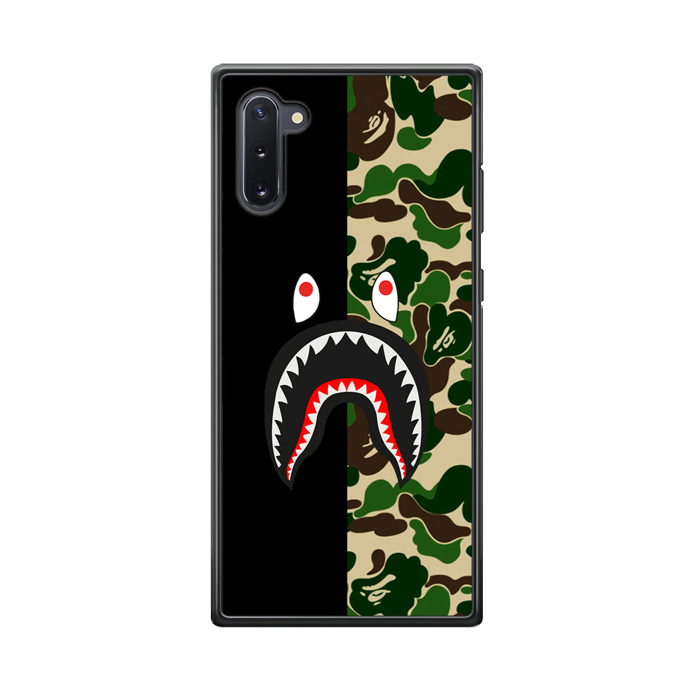 Bape Black Green Camo Samsung Galaxy Note 10 Case-Rubber Black (2D Case)-Oxvistore