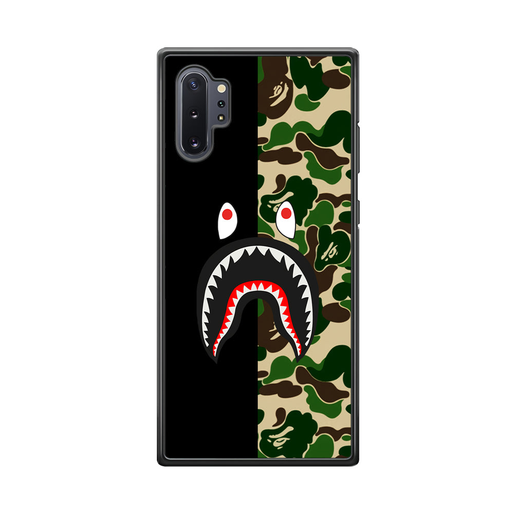 Bape Black Green Camo Samsung Galaxy Note 10 Plus Case-Rubber Black (2D Case)-Oxvistore