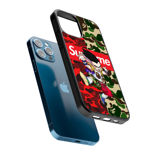 Bape Dragon Ball Supreme Camo 2D Rubber Phone Case-Oxvistore