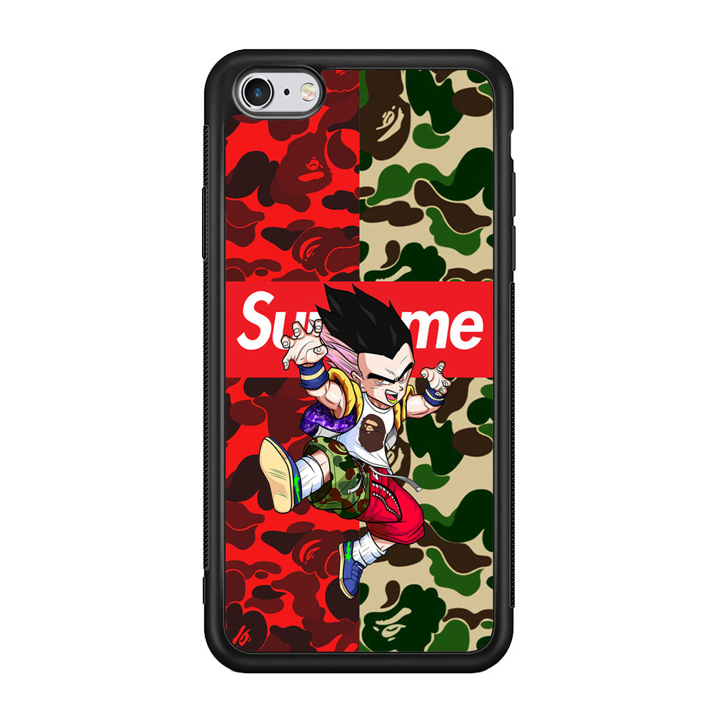 Bape Dragon Ball Supreme Camo iPhone 6 Plus | 6s Plus Case-Rubber Black (2D Case)-Oxvistore