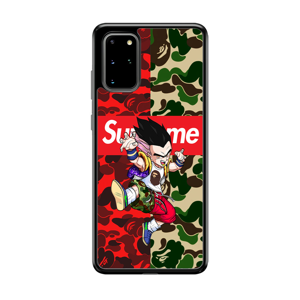 Bape Dragon Ball Supreme Camo Samsung Galaxy S20 Plus Case-Rubber White (2D Case)-Oxvistore
