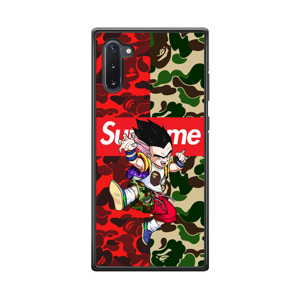 Bape Dragon Ball Supreme Camo Samsung Galaxy Note 10 Case-Rubber White (2D Case)-Oxvistore