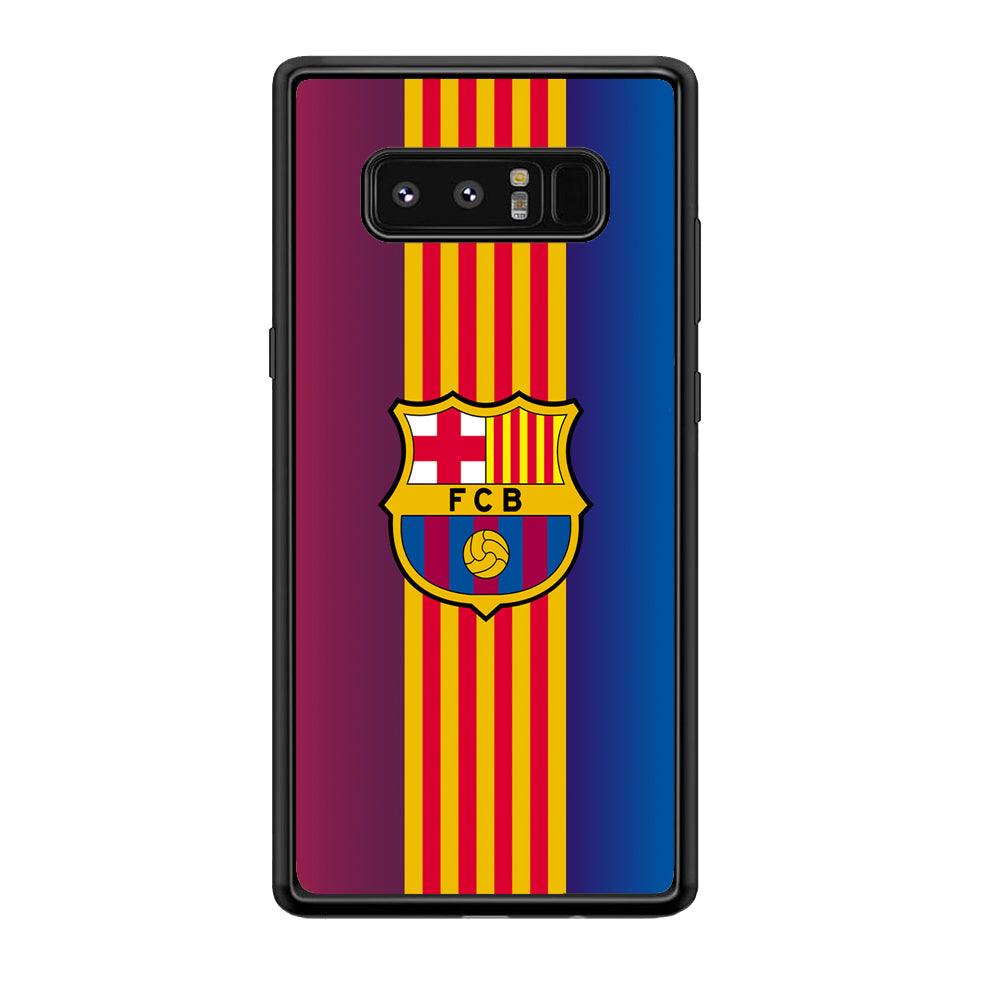 Barcelona FC Gradation Wings Samsung Galaxy Note 8 Case-Rubber Black (2D Case)-Oxvistore