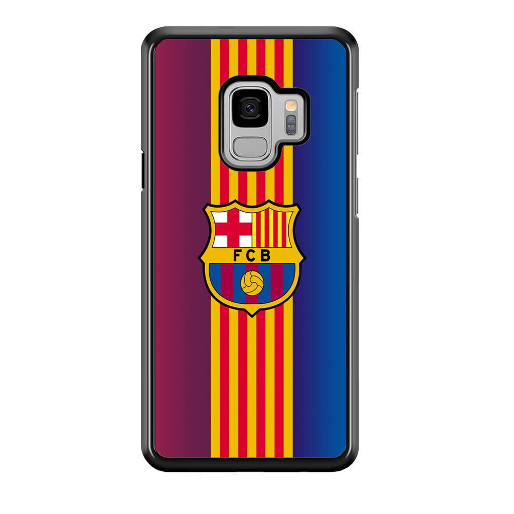Barcelona FC Gradation Wings Samsung Galaxy S9 Case-Rubber Black (2D Case)-Oxvistore