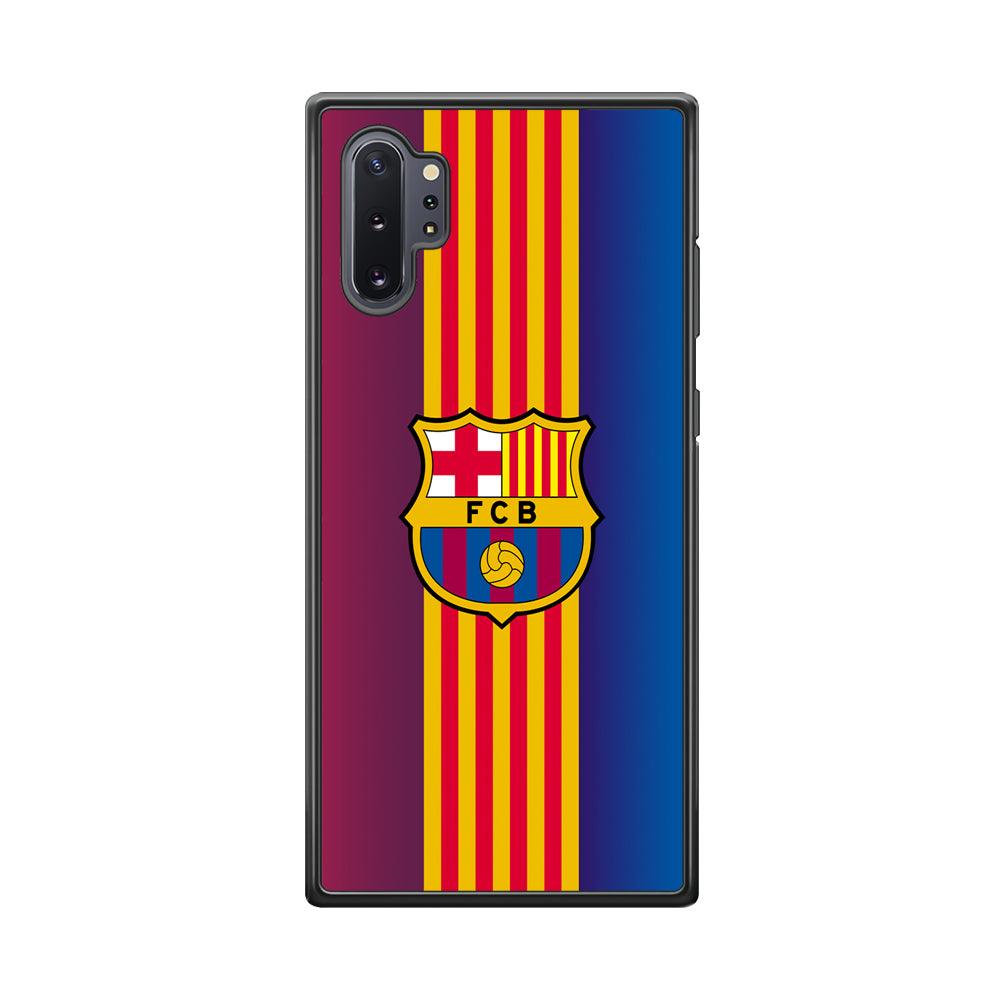 Barcelona FC Gradation Wings Samsung Galaxy Note 10 Plus Case-Rubber Black (2D Case)-Oxvistore