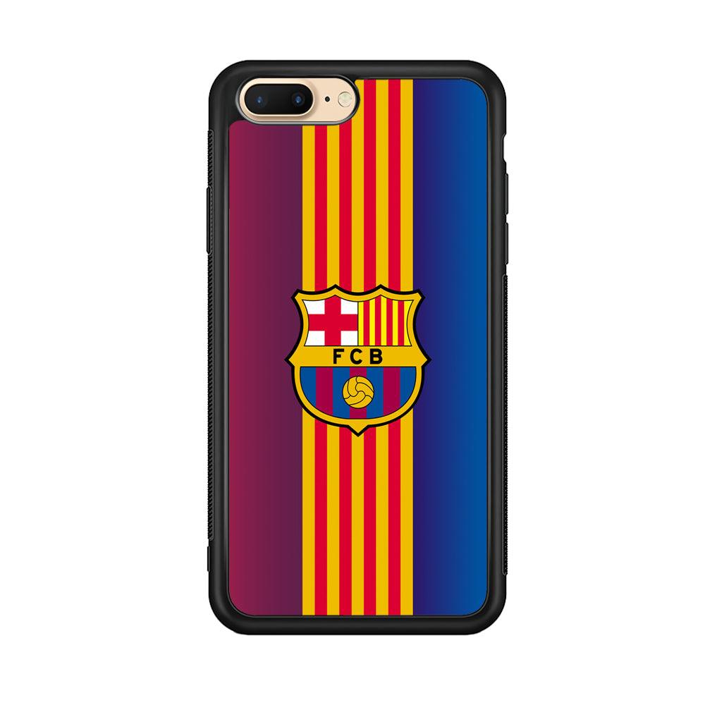 Barcelona FC Gradation Wings iPhone 7 Plus Case-Rubber Black (2D Case)-Oxvistore