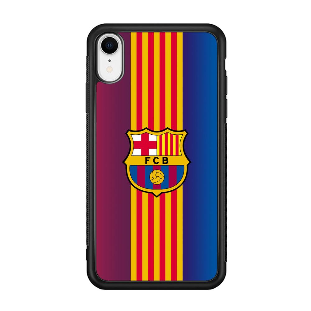 Barcelona FC Gradation Wings iPhone XR Case-Rubber Black (2D Case)-Oxvistore