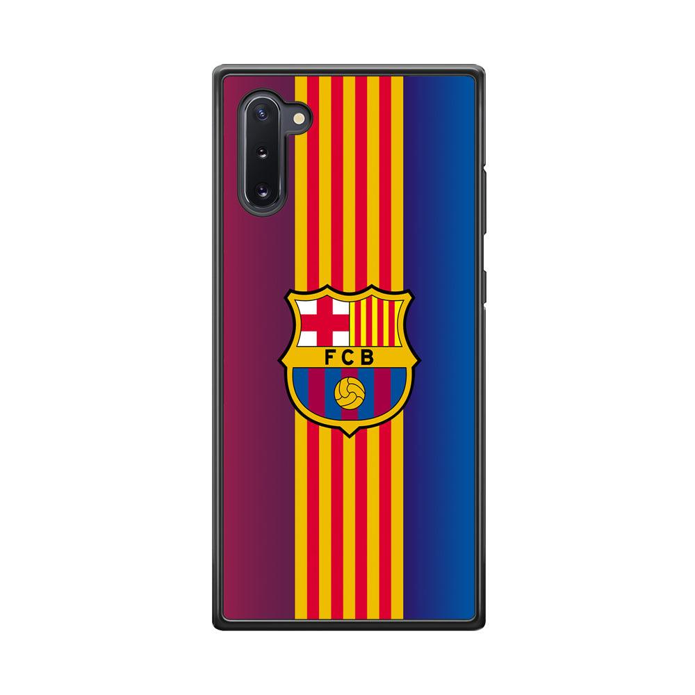 Barcelona FC Gradation Wings Samsung Galaxy Note 10 Case-Rubber Black (2D Case)-Oxvistore