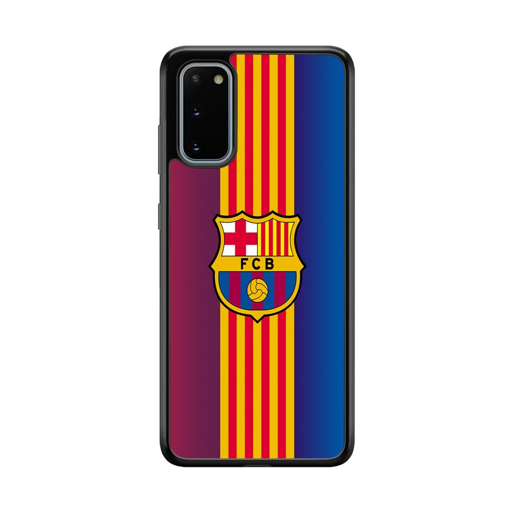Barcelona FC Gradation Wings Samsung Galaxy S20 Case-Rubber Black (2D Case)-Oxvistore