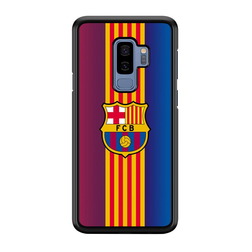 Barcelona FC Gradation Wings Samsung Galaxy S9 Plus Case-Rubber Black (2D Case)-Oxvistore