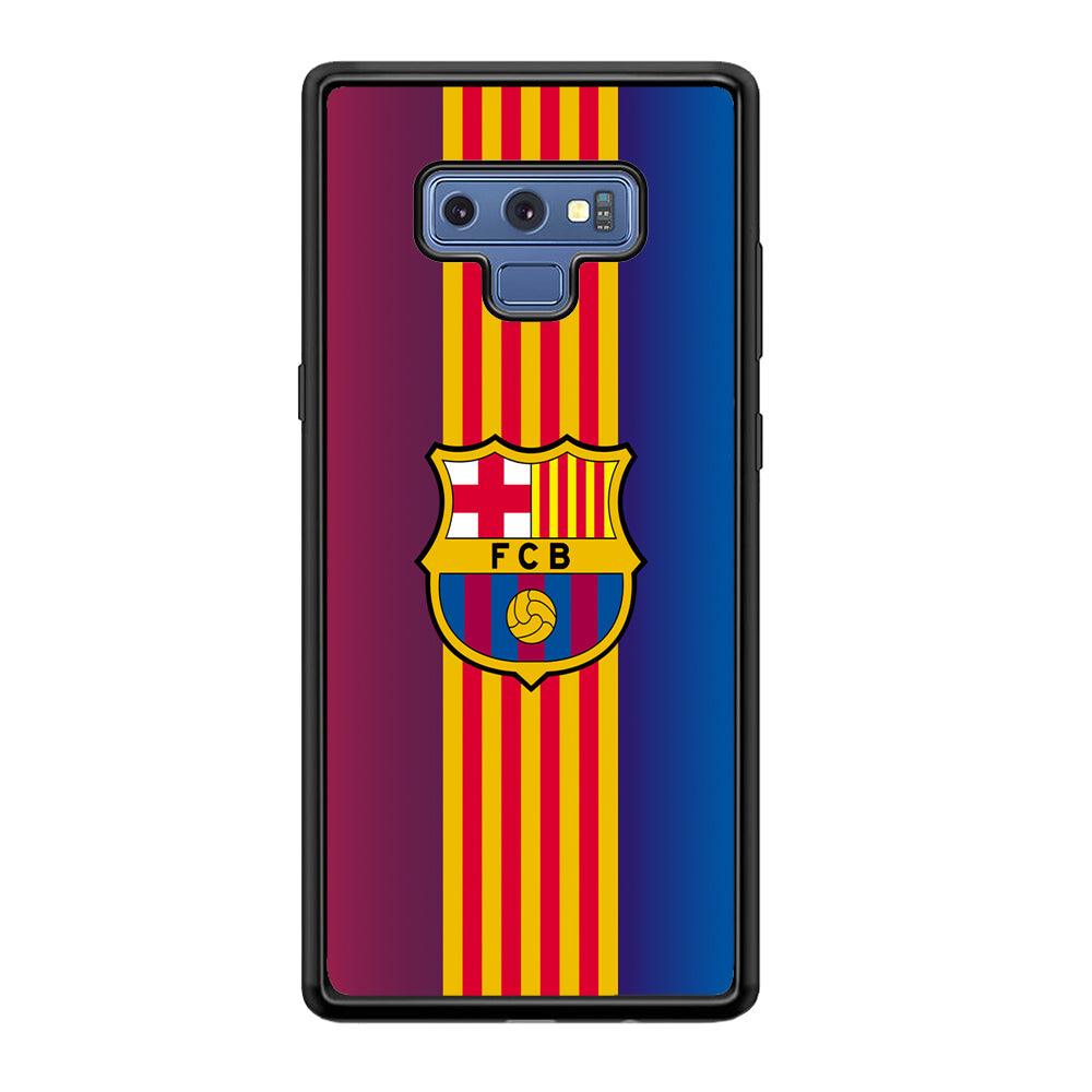 Barcelona FC Gradation Wings Samsung Galaxy Note 9 Case-Rubber Black (2D Case)-Oxvistore
