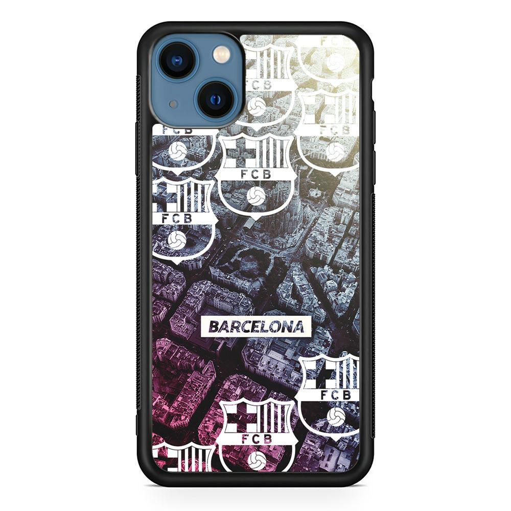 Barcelona FC Light from The City iPhone 14 Plus Case-Rubber Black (2D Case)-Oxvistore