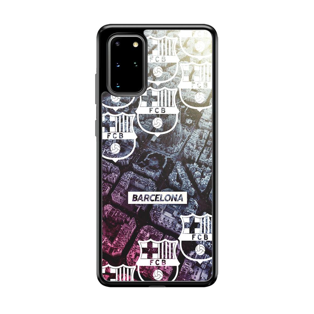 Barcelona FC Light from The City Samsung Galaxy S20 Plus Case-Rubber Black (2D Case)-Oxvistore