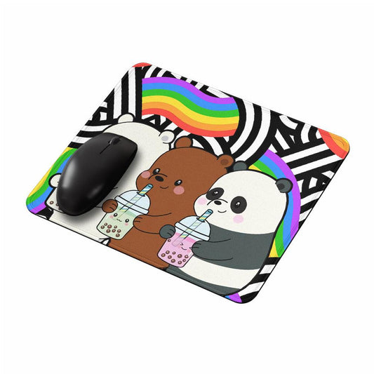 Bare Bears Lovely Drinks Mouse Pads-Oxvistore