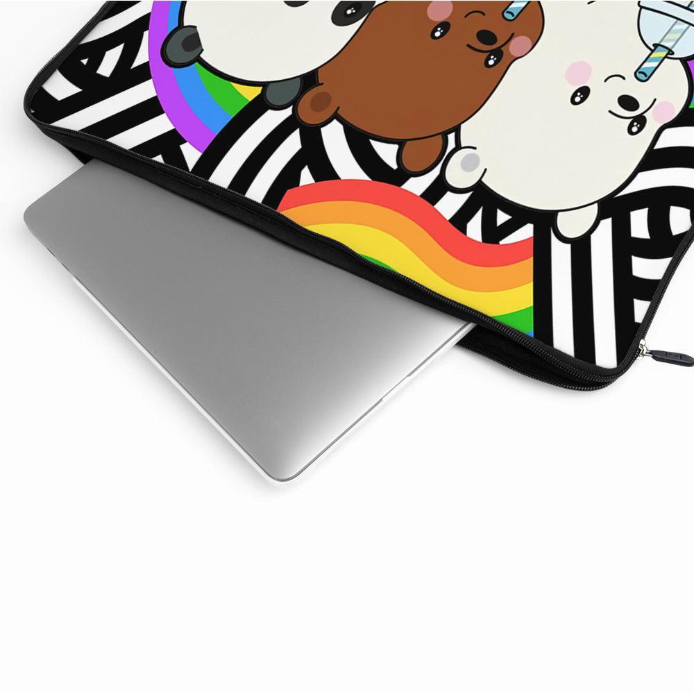 Bare Bears Lovely Drinks Laptop Sleeve Protective Cover-Oxvistore