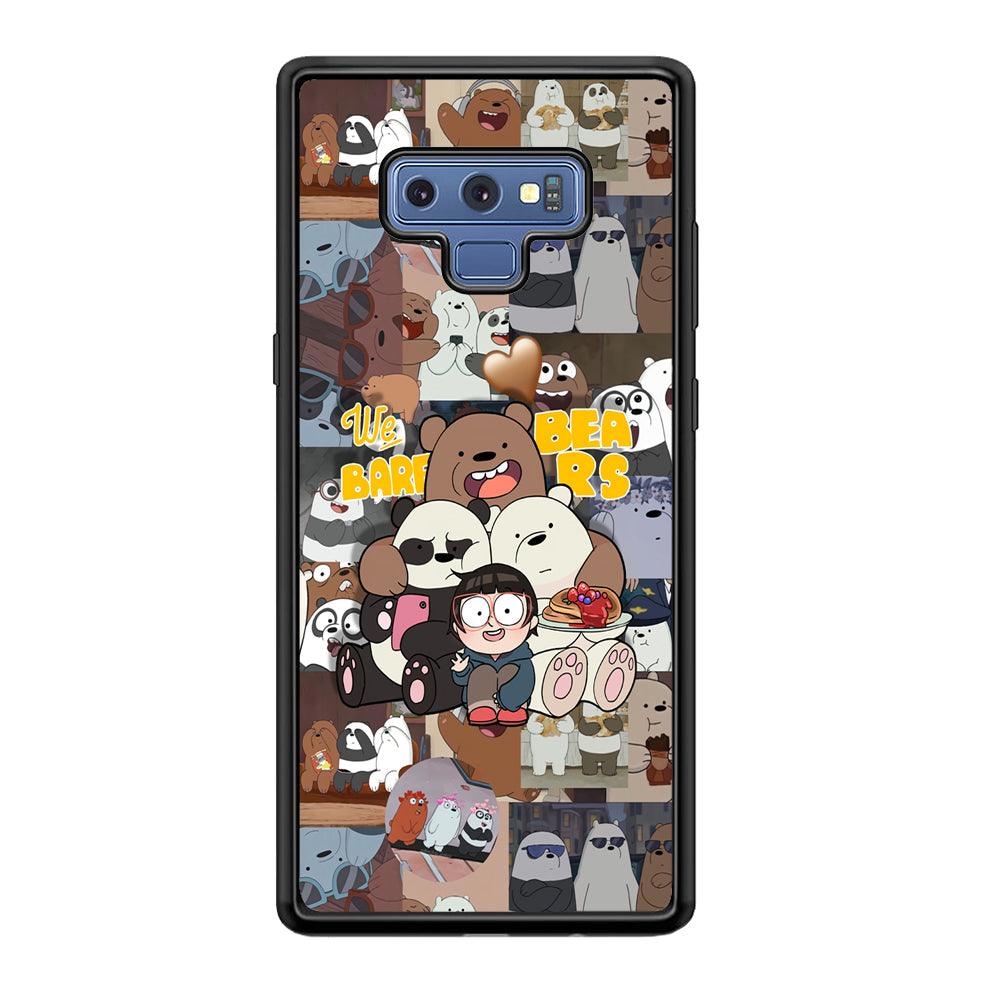 Bare Bears One Love as Family Samsung Galaxy Note 9 Case-Rubber Black (2D Case)-Oxvistore