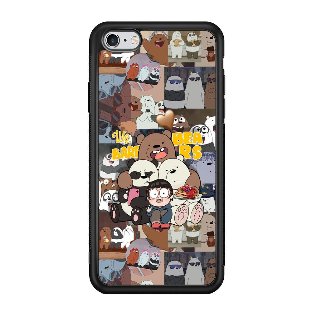 Bare Bears One Love as Family iPhone 6 Plus | 6s Plus Case-Rubber Black (2D Case)-Oxvistore