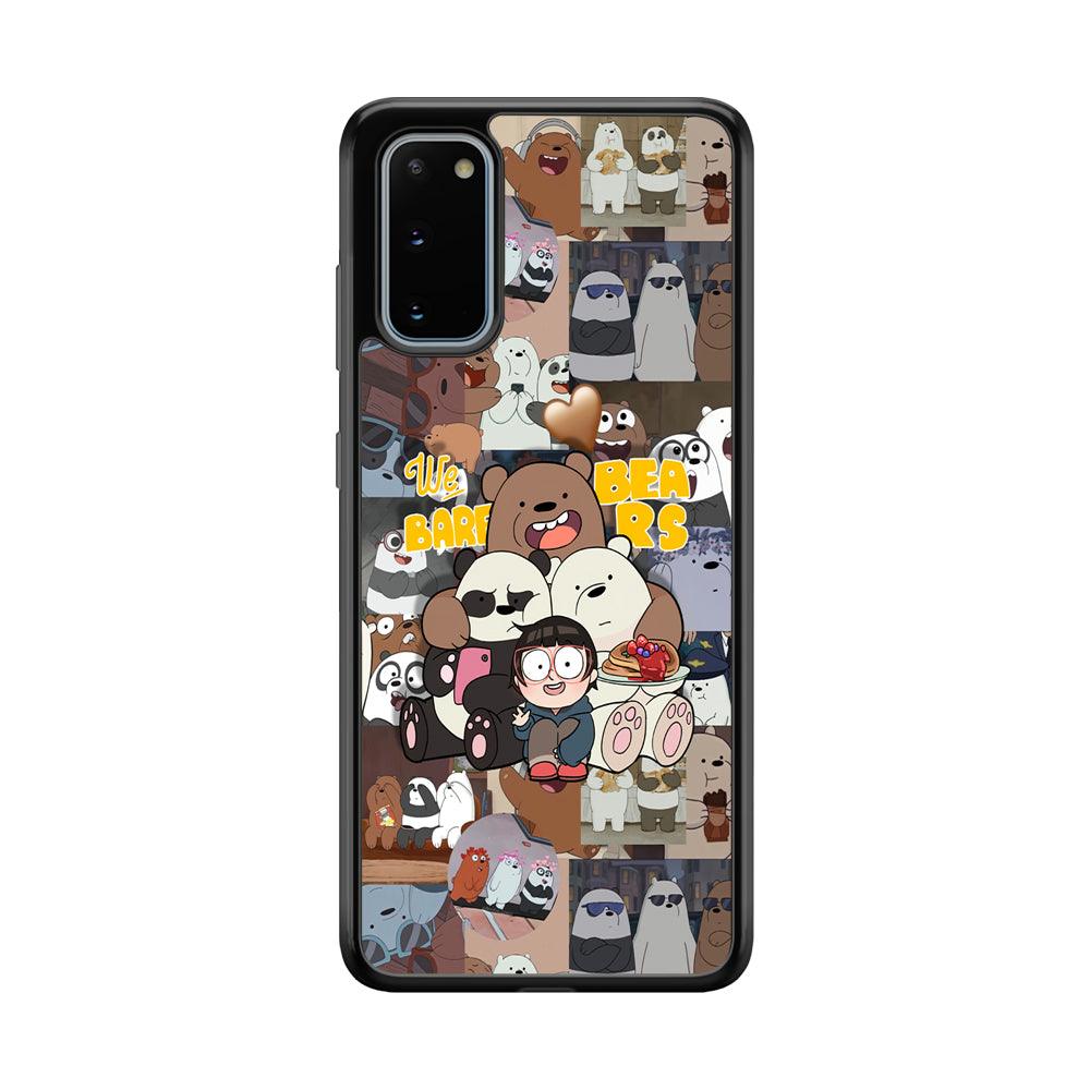 Bare Bears One Love as Family Samsung Galaxy S20 Case-Rubber Black (2D Case)-Oxvistore