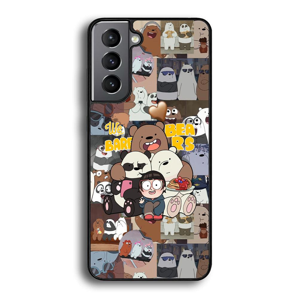 Bare Bears One Love as Family Samsung Galaxy S22 Plus Case-Rubber Black (2D Case)-Oxvistore
