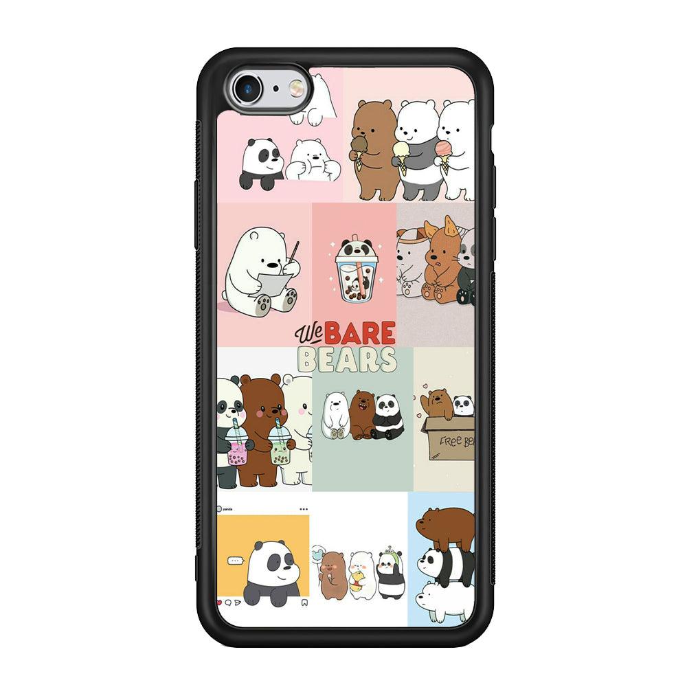 Bare Bears Pleasure Take a Moment iPhone 6 Plus | 6s Plus Case-Rubber Black (2D Case)-Oxvistore