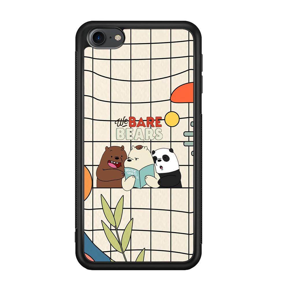 Bare Bears Reading a Book iPod Touch 6 Case-Rubber Black (2D Case)-Oxvistore