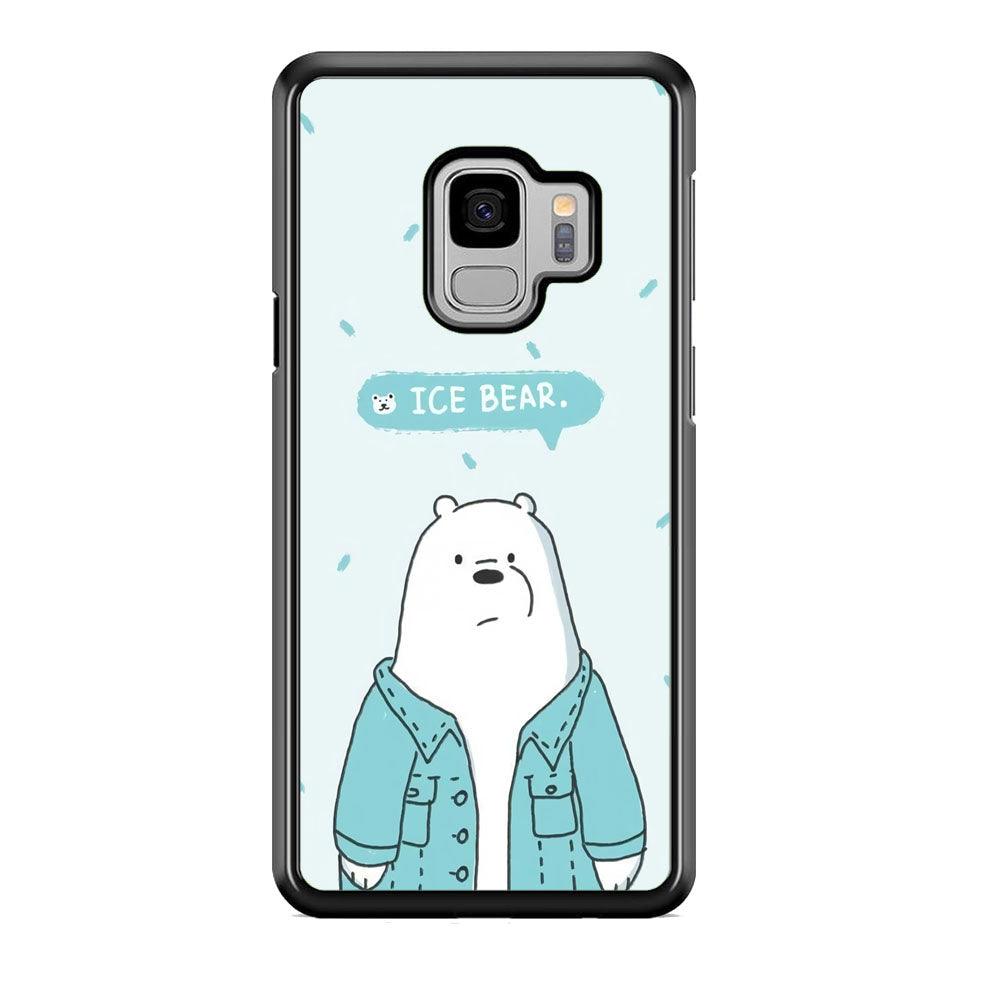 Bare Bears Ice Bear Samsung Galaxy S9 Case-Rubber Black (2D Case)-Oxvistore
