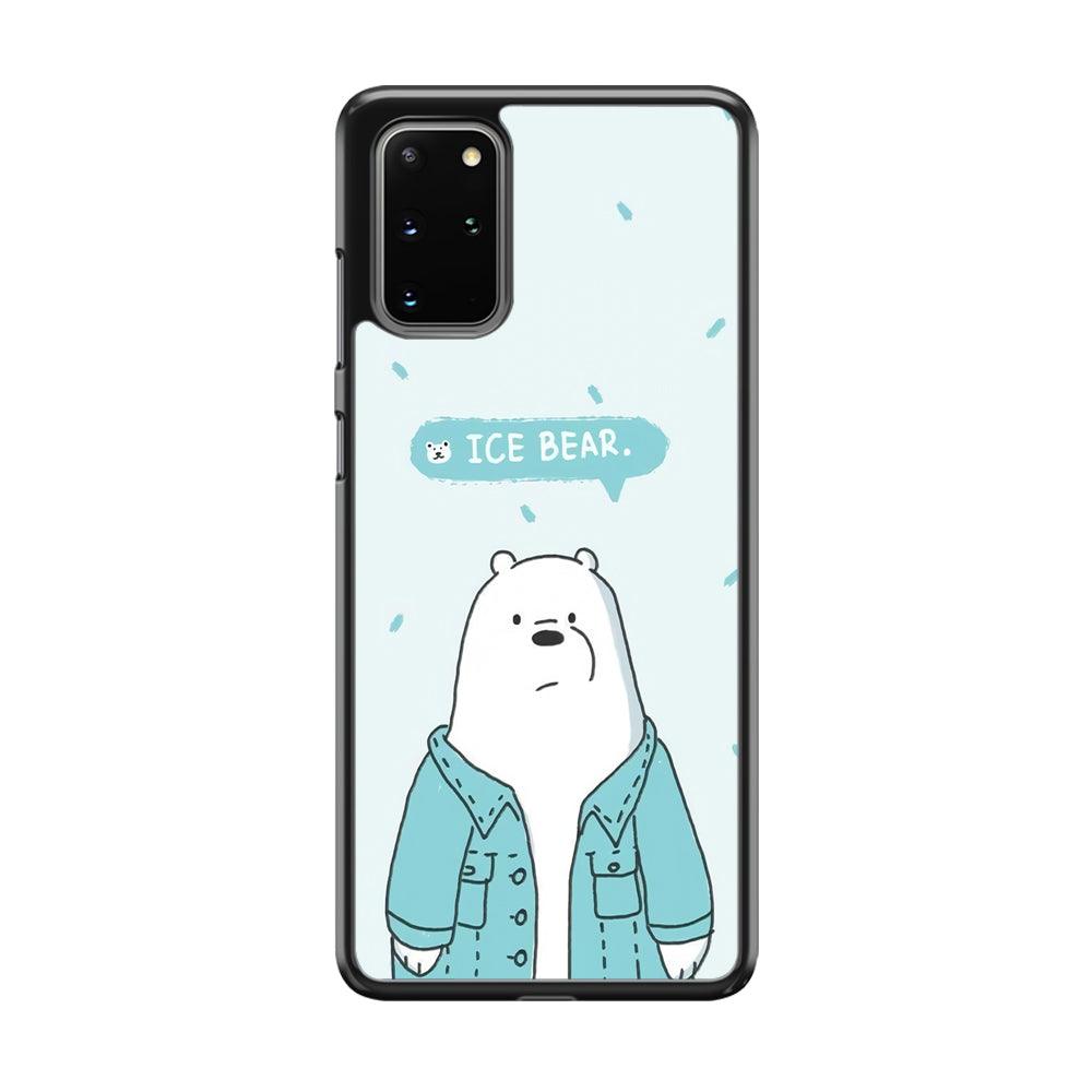 Bare Bears Ice Bear Samsung Galaxy S20 Plus Case-Rubber Black (2D Case)-Oxvistore